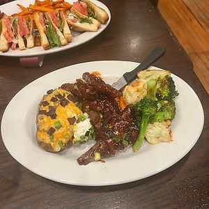 bbq bourbon tips at The Chicago Diner - Logan Square in Chicago