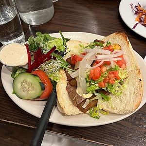 jibarito po boy at The Chicago Diner - Logan Square in Chicago