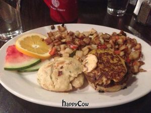 vegan egg biscuit sandwich  at The Chicago Diner - Logan Square in Chicago