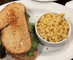 S.U.V. (Straight Up Veggie) sandwich! Also Mac n' teese is so good! at The Chicago Diner - Logan Square in Chicago