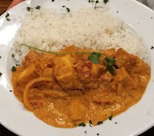 Tikka Masala is amazing. at The Chicago Diner - Logan Square in Chicago