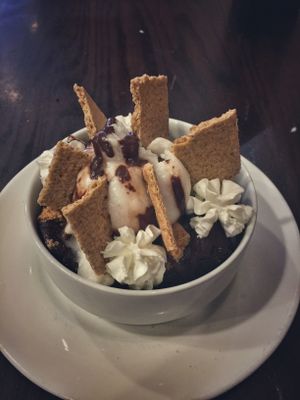 Brownie sundae at The Chicago Diner - Logan Square in Chicago