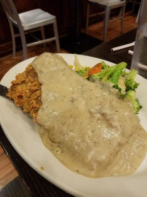 Country fried steak at The Chicago Diner - Logan Square in Chicago