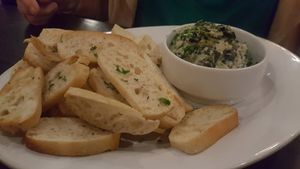 Spinach artichoke dip at The Chicago Diner - Logan Square in Chicago
