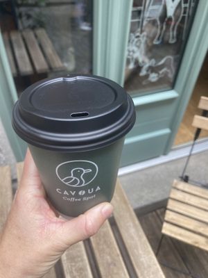 Oat latte  at Cavoua Coffee Spot in Saint-malo