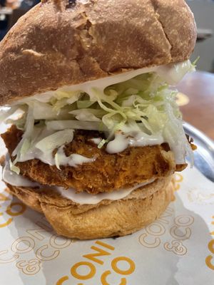 Vegan burger  at Coni & Co in Istanbul