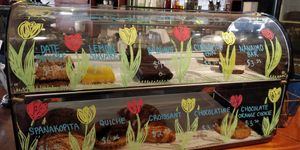 Top row is all vegan at Black Squirrel Books & Espresso Bar in Ottawa