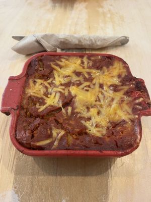 Vegan lasagna   at Lasagneria in Prague