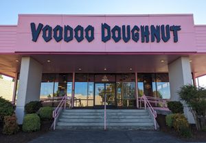 exterior at Voodoo Doughnut in Vancouver