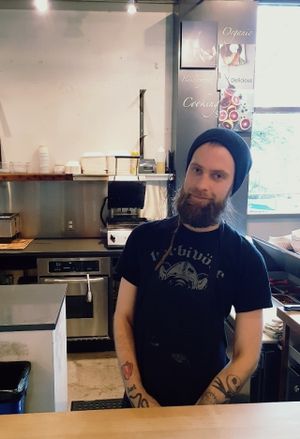 The chef was super friendly & made everything with mindful attention to detail.   at Plum Pantry in Seattle