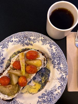 Vegan labneh   at Dale Café  in Madrid