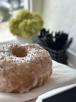 Lemon 🍋 poppyseed doughnut   at Doughbird in Moab