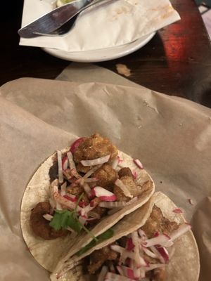 cauliflower tacos ***make sure they r vegan bc they add sour cream if u don’t say ****  at Escondite in Montreal