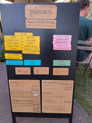 Menu at ijsbroers in Boortmeerbeek
