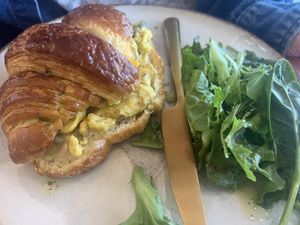 Croissant w/ just egg  at Coffee and Plants  in Los Angeles