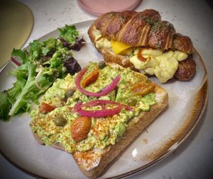 JustEgg
& Cheese Crolssant & the Avocado Tartine!   at Coffee and Plants  in Los Angeles