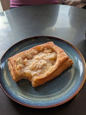 Apple crumble pastry at Sloth Coffee Co in Swansea