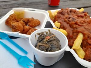 Seaweed salad at Sblash Fish Bar in Aberdaron
