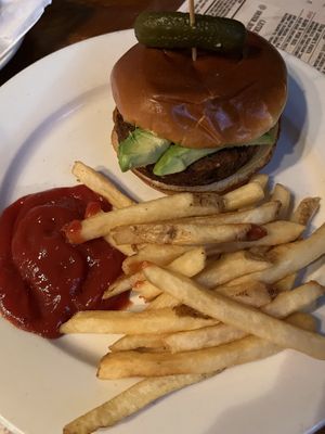Vegan burger   at Busboys and Poets in Hyattsville