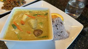 Yellow curry  at Chang Thai Durango in Durango