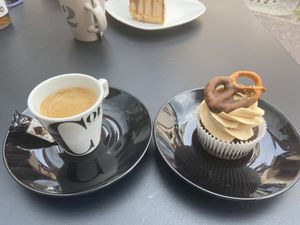 Espresso and Cupcake  at Savory in Frankfurt