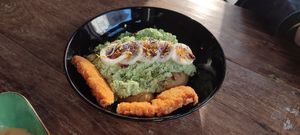 Frankfurter Grie Soß (mit Visch) als limitiertes Spezial für und nach Ostern. at Savory in Frankfurt