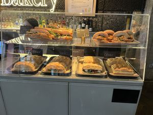Sandwich selection   at 123V Bakery in London