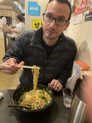 Red pepper spice level 1, nice flavor with no burn  at Ippeiya - 元祖広島まぜ麺 一平や in Hiroshima