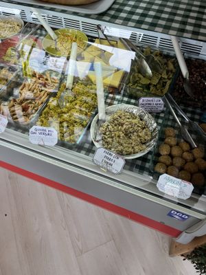 Arancini- falafel- verza e polenta buonissimi!!!  at Mens Sana - Via Marx in Milan