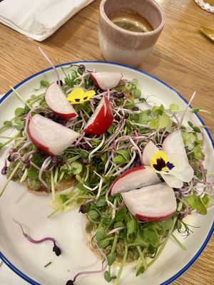Avo toast  at Moja Marína in Banska Stiavnica