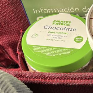 chocolate chia pudding  at LAX - Farmer's Fridge in Los Angeles