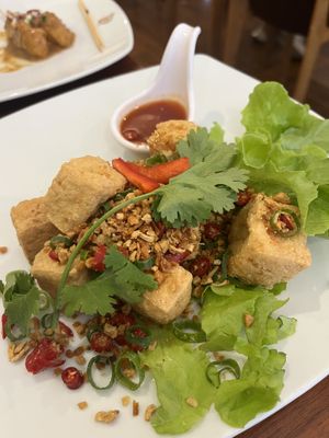 Salt and pepper tofu  at Thai Pothong in Newtown