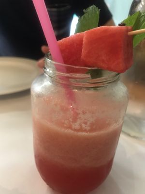 Fresh watermelon ice drink at Thai Pothong in Newtown