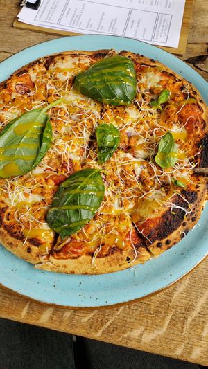 Tofu-BBQ pizza at NOAH in Mainz