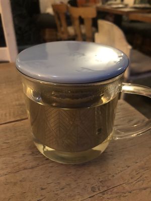 Lemon verbena tea (4€) #Veganuary at NOAH in Mainz