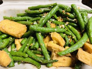 Green beans and tofu  at Crazy Pepper in San Francisco