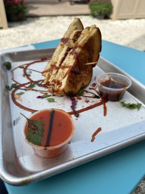 Vegan disco outside!  at Grilled Cheese Gallery in Provincetown