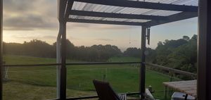 Sunset at the Tram at The Tram @ Shambhala in Okato