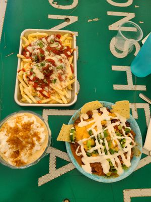 Milkshake, chilli and meatballs at The Rainbow's End Cafe in Minturn