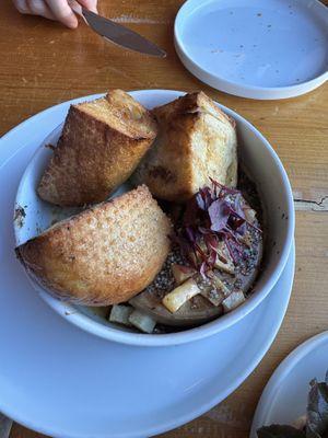 Cashew hemp seed cheese with sourdough - incredible!  at Hi Flora! in Minneapolis