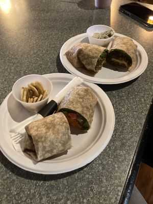 California wrap (no cream cheese) and Taco wrap at Superfoods Cafe & Market in Mt Airy