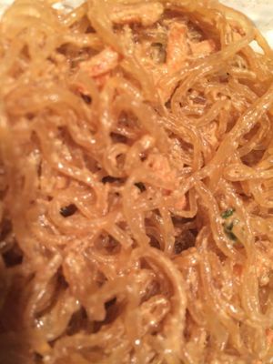 Raw vegan, GF spicy Thai kelp noodles. at Superfoods Cafe & Market in Mt Airy