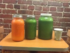 Juices can be pre-ordered by the quart, half-gallon, or the gallon. at Superfoods Cafe & Market in Mt Airy