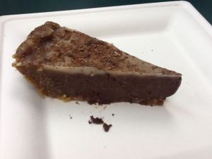 Raw vegan, GF Chocolate Fantasy Pie. at Superfoods Cafe & Market in Mt Airy