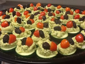 Catering order for pesto canapes. at Superfoods Cafe & Market in Mt Airy