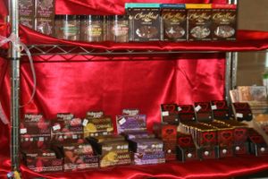 Raw vegan, GF chocolate even has it's own special section. at Superfoods Cafe & Market in Mt Airy