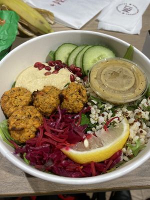 Falafel and hummus bowl   at EDI - Prêt A Manger in Edinburgh