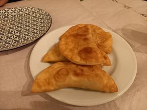 Mushroom pie at To Paradosiako Kafeneio  in Euboea