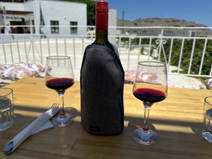 Good Syrah wine  at T Veg  in Rhodes