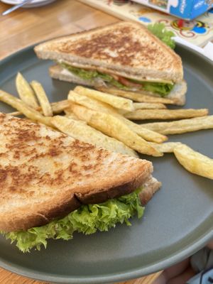 Children’s cheese toast   at T Veg  in Rhodes